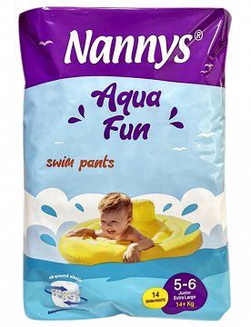 Nannys Aqua Fun Swim Pants 5-6 Junior-Extra Large 14Pcs