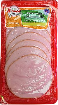 Snack Καπνιστό Φιλέτο Γαλοπούλας Φέτες 100g