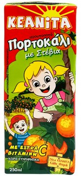 Keanita Orange Fruit Drink With Stevia 250ml