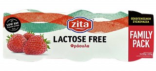 Zita Lactose Free Yoghurt 0% Strawberry 3x150g
