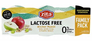 Zita Lactose Free Yoghurt 0% Bircher Muesli 3x150g