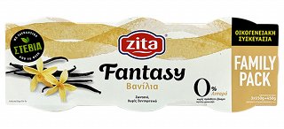 Zita Fantasy Γιαούρτι Βανίλια 0% Με Στέβια 3x150g
