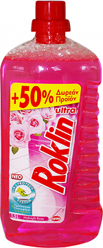 Roklin Ultra Ρόδο Υγρό Γενικού Καθαρισμού 1L+50% Δωρεάν