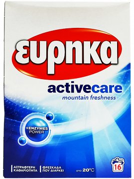 Εύρηκα Active Care Σκόνη 16 Πλύσεις 800g