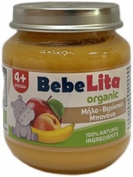 Bebe Lita Organic Μήλο Βερίκοκο Μπανάνα 125g