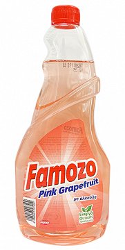 Famozo Pink Grapefruit Καθαριστικό Τζαμιών Αντ/κό Με Αλκοόλη 750ml