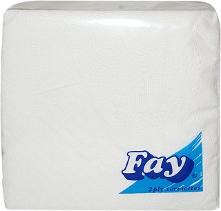 Fay Χαρτοπετσέτες Άσπρο 2Φύλλα 33X33cm 75Τεμ