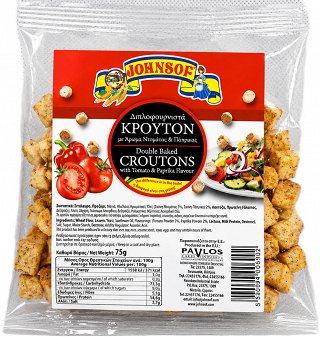 Johnsof Croutons Tomato & Paprika Flavour 75g
