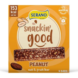 Serano Snacking Good Raw Nut & Fruit Peanut Bars 4x30g