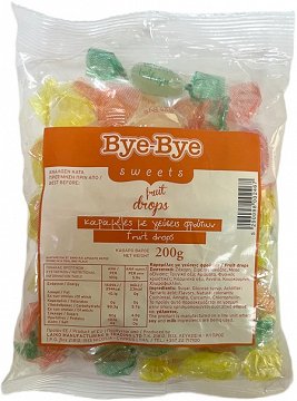 Bye Bye Sweets Fruit Drops 200g