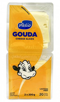 Valio Gouda 20 Slices Lacrose Free 2x200g