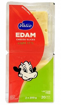 Valio Ένταμ Light 17% Χωρίς Λακτόζη 20 Φέτες 2x200g