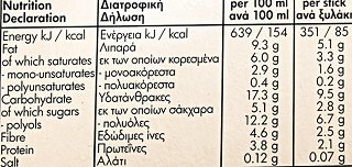 Παπαφιλίπου Stevia Ξυλάκια Βανίλια Με Επικάλυψη Σοκολάτας 6x55ml