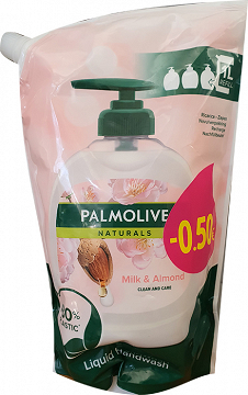 Palmolive Γάλα & Αμύγδαλο Κρεμοσάπουνo Ανταλλακτικό 1L -0.50cent