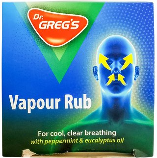 Dr Greg's Vapour Rub With Peppermint & Eucalyptus Oil 50g