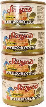 Sevyco White Tuna In Olive Oil 4X95g