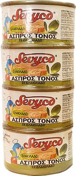 Sevyco Άσπρος Τόνος Σε Ελαιόλαδο 4X95g