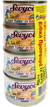 Sevyco Light Tuna Chunks In Water 4X95g