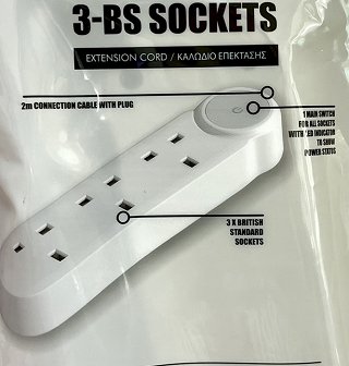 PowerLink Extension 3 Sockets 2 Meters