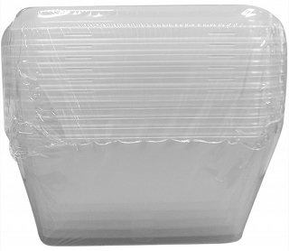 Pip Plastic Square Storage Containers With Lid 650cc 6Pcs