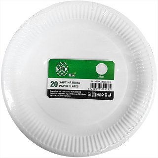 Pip Bio Paper Plates 23cm 20Pcs