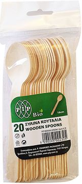 Pip Bio Wooden Spoons 16cm 20Pcs