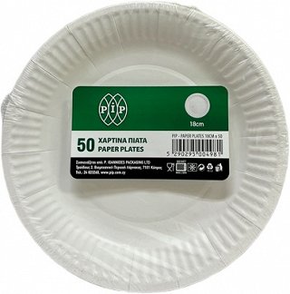 Pip Paper Plates 18cm 50Pcs