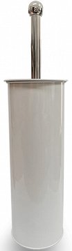 Lifestyle Metallic Toilet Brush & Bowl Glossly White 1Pc