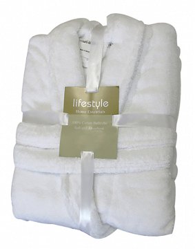 Lifestyle Bathrobe White Small Size 1Pc