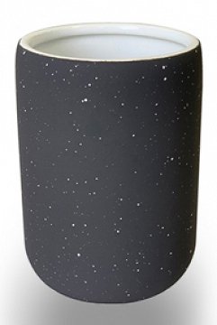 Lifestyle Ceramic Toothbrush Pot Matt Grey 1Pc