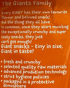 Giants Pops Τυρί Τσένταρ 35g