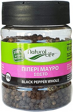 Natural Life Πιπέρι Μαύρο Σωστό 120g