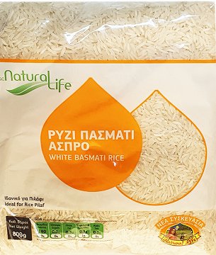 Natural Life Ρύζι Πασμάτι Άσπρο 800g
