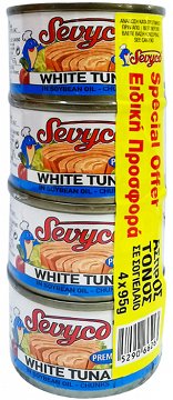 Sevyco Άσπρος Τόνος Σε Σογιέλαιο 4X95g