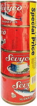 Sevyco Mackerel In Water 4x200g