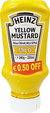 Heinz Yellow Mustard Mild 240g -0.50cents
