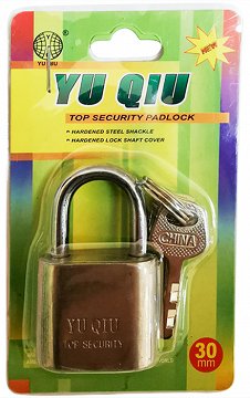 Yu Qiu Κλειδαριά 30mm Με 3 Κλειδιά