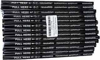 AndreaMeleti Black Drinking Reusable Plastic Flexible Wrapped Straws  100Pcs