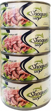 Shogun Tuna Meat In Soyabean Oil 4X185g
