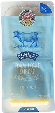 Bonalpi Edam Light Cheese 24 Slices 2x250g