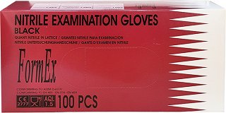 Formex Nitrile Disposable Gloves Black Small 100Pcs