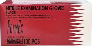 Formex Nitrile Disposable Gloves Black XLarge 100Pcs