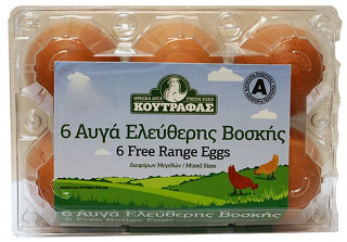 Κουτραφάς Αυγά Ελεύθερης Βοσκής Mixed Sizes 6Τεμ