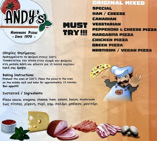 Andys Pizza Original Mixed 1Pc 350g
