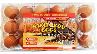 Nikiforou Eggs Αχυρώνα Size M 18Τεμ