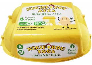 Nikiforou Eggs Organic Eggs Size M 6Pcs
