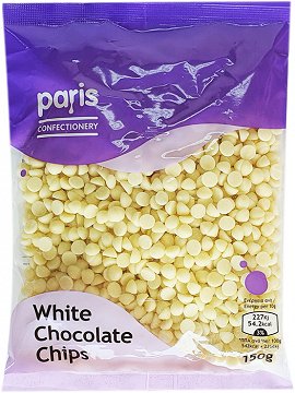 Paris Σοκολάτα Λευκή Σταγόνες 150g