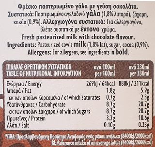Χαραλαμπίδης Κρίστης Γάλα Σοκολάτα 330ml