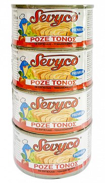 Sevyco Roze Tuna Meat In Soya Oil 4X185g