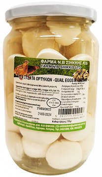 Φάρμα Ν. Β. Σιήκκης Αυγά Ορτυκιών Ξυδάτα 720g